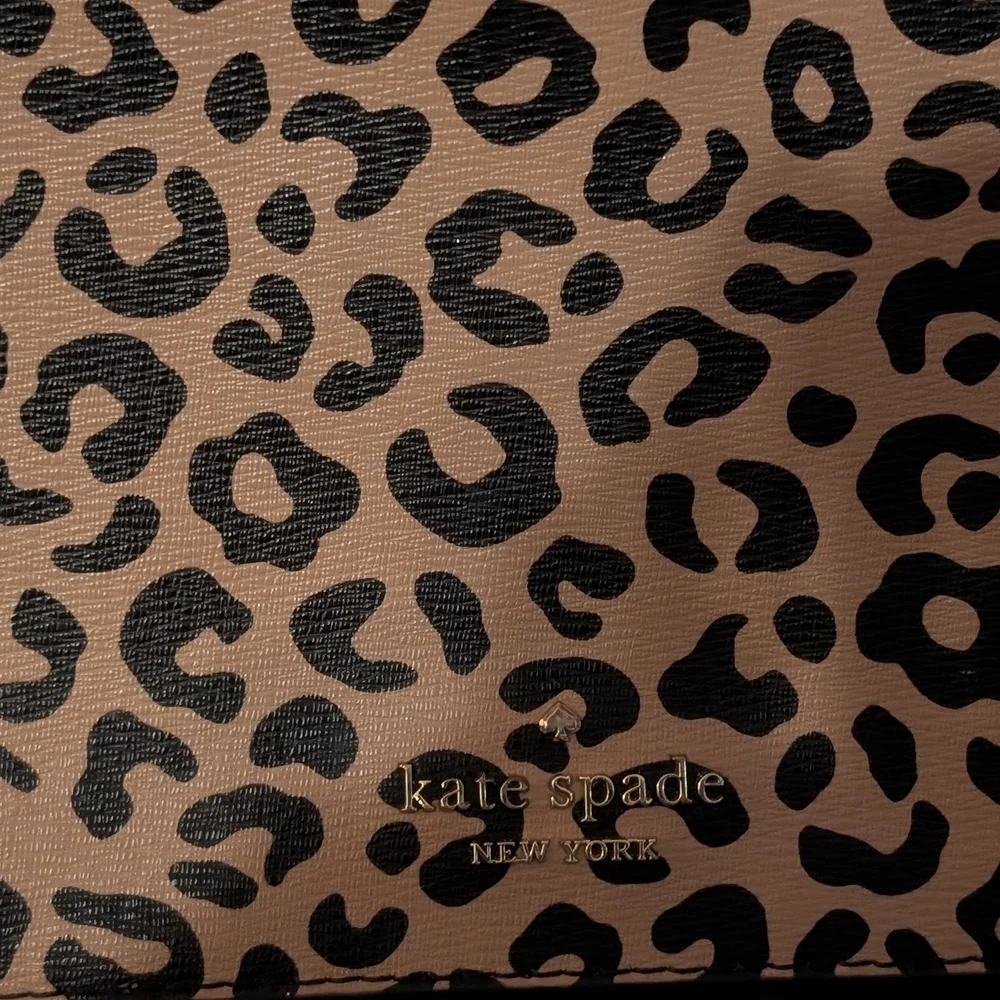 Leopard Print Crossbody Bag in Beige and Black
